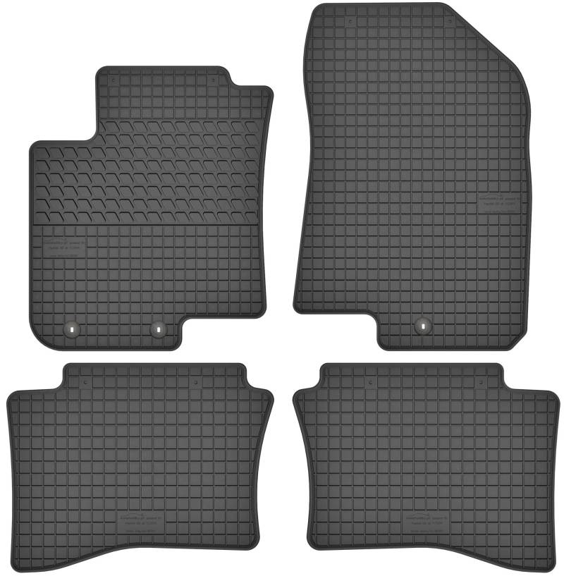 Gummimatten Gummi Fußmatten Satz für Hyundai i20 II (ab 2014) - Passgenau von Motohobby