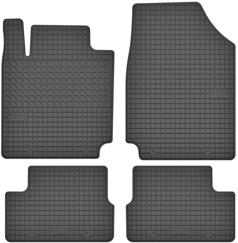 Gummimatten Gummi Fußmatten Satz für Nissan Micra K12 (2003-2010) - Passgenau von Motohobby