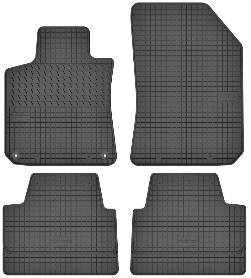 Gummimatten Gummi Fußmatten Satz für Peugeot 308 II (ab 2013) - Passgenau von Motohobby