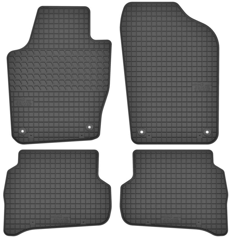 Gummimatten Gummi Fußmatten Satz für Seat Ibiza IV (08-17) / VW Volkswagen Polo V (08-17) - Passgenau von Motohobby