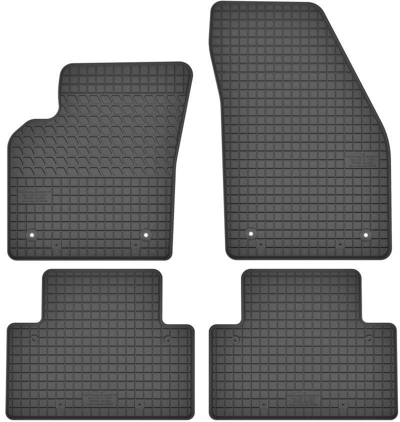 Gummimatten Gummi Fußmatten Satz für Volvo C30 / S40 II / V50 (2004-2012) - Passgenau von Motohobby