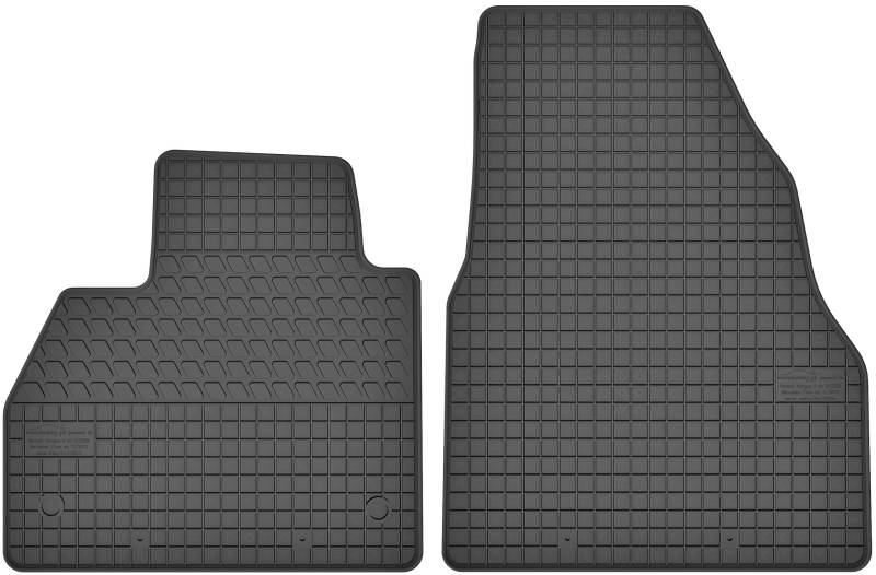 Motohobby Gummimatten Satz für Mercedes-Benz Citan W415 (ab 2012) / Renault Kangoo II (ab 2008) - 2-teilig - Passgenau - Schwarz - Gummi - 81 cm x 61 cm x 2 cm von Motohobby