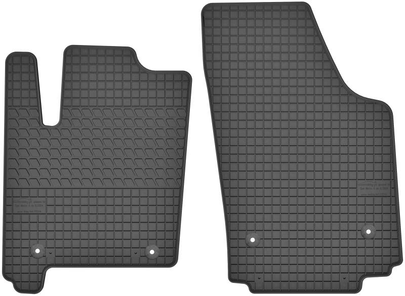 Gummimatten Vorne Gummi Fußmatten Satz für Opel Meriva A (2002-2010) - 2-teilig - Passgenau von Motohobby