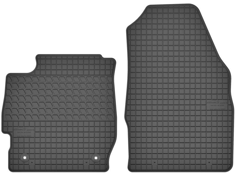 Gummimatten Vorne Gummi Fußmatten Satz für Ford KA+ (ab 2016) - 2-teilig - Passgenau von Motohobby