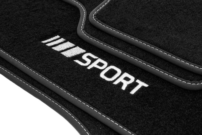Sport-Samtmatten-Set für Mercedes-Benz E-Klasse W212 Coupe (2013–2017), 4-teilig, perfekte Passform von Motohobby