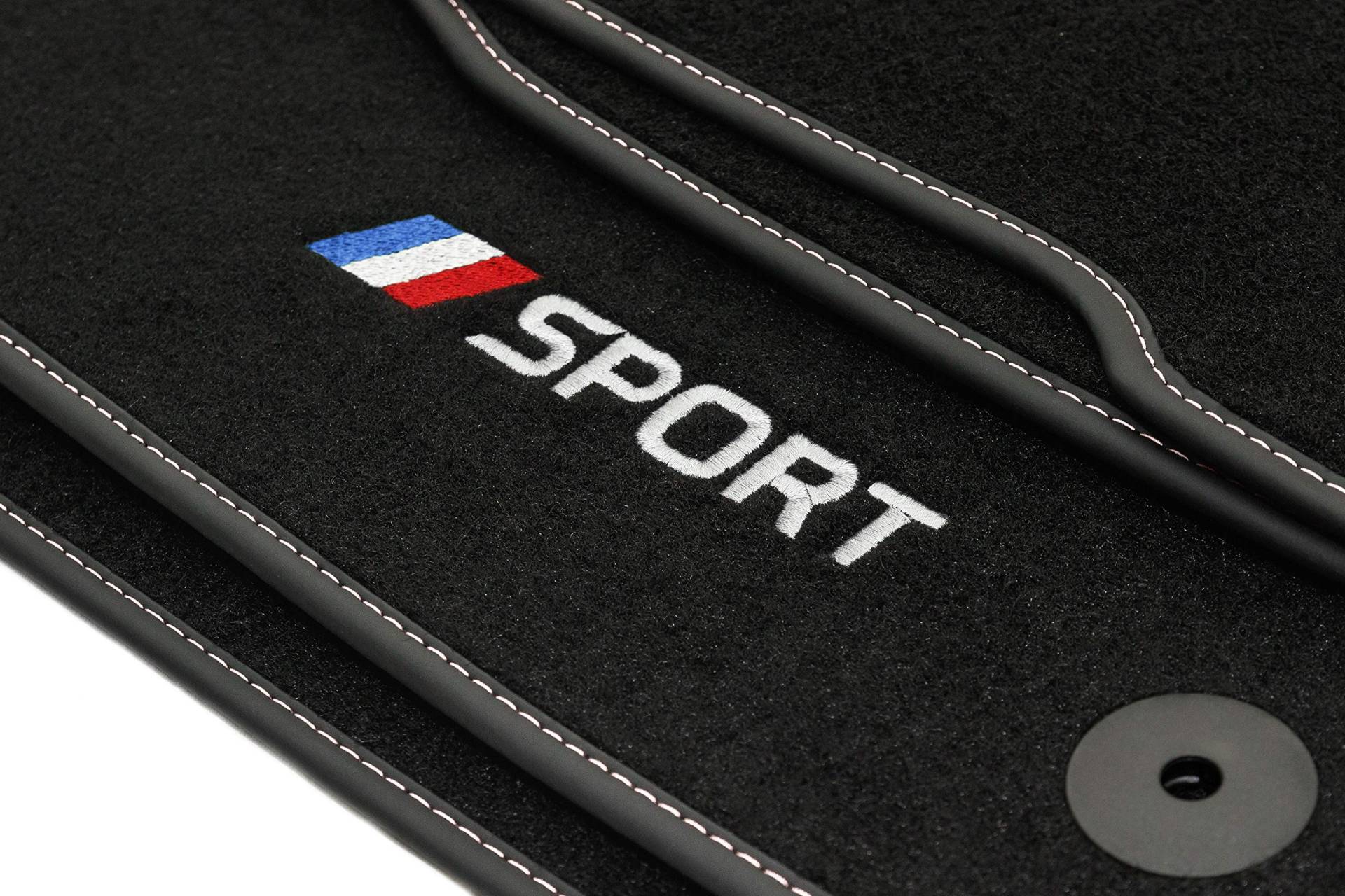 Sport Velour Fußmatten Satz für Peugeot RCZ (2010-2015) - 2-teilig - Passgenau von Motohobby