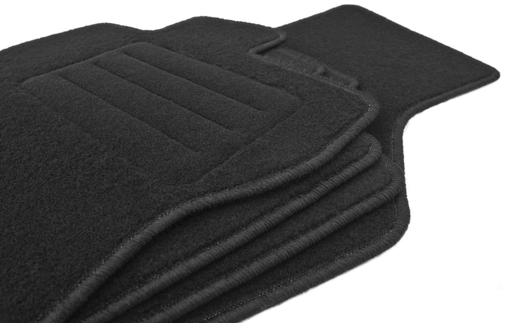 Velour Fußmatten Satz für Ford Mondeo MK3 (2000-2007) - 4-teilig - Passgenau - OVAL Clip von Motohobby