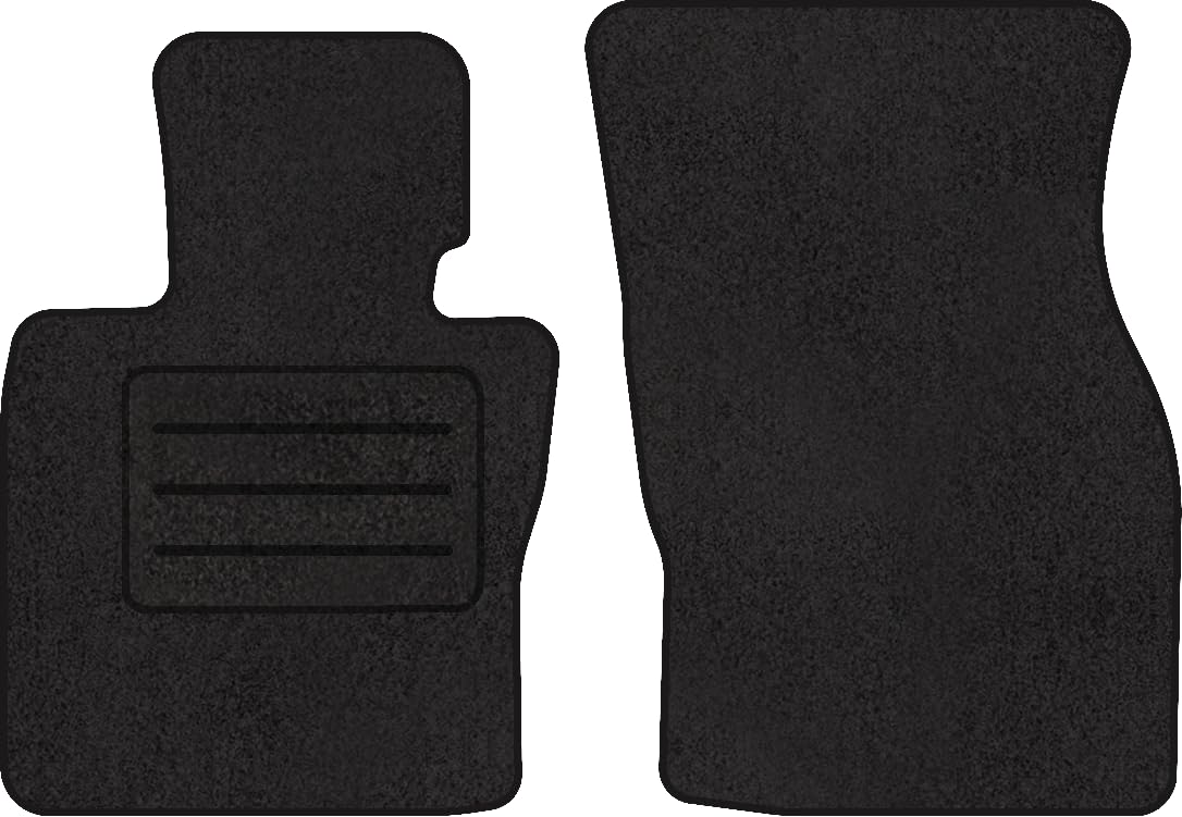 Velours VORNE Fußmatten Schwarz LUX für Mini ONE III 5D F55 2-teilig von Motohobby