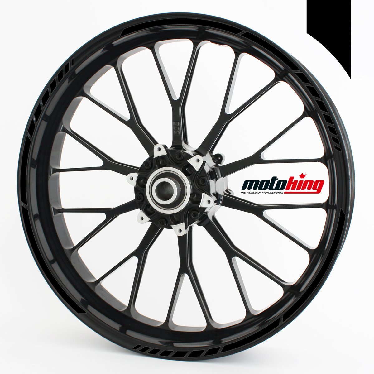 Felgenrandaufkleber GP im GP-Design passend für 18 Zoll Felgen für Motorrad, Auto & mehr - Schwarz Matt Felgenrandaufkleber GP im GP-Design passend für 18 Zoll Felgen für Motorrad, Auto & mehr - Schwarz Matt von Motoking