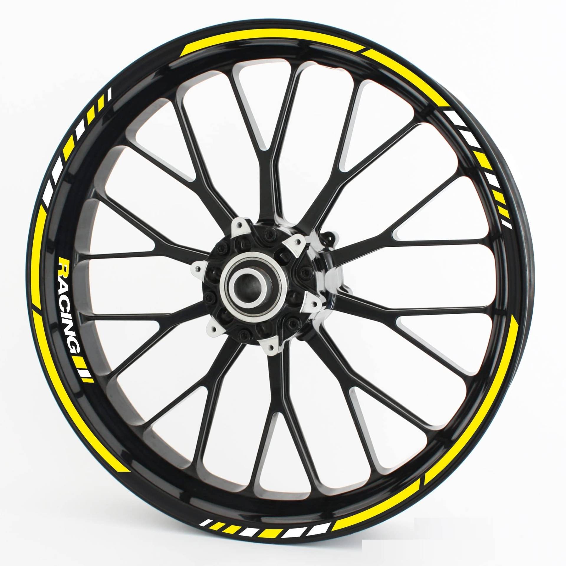 Felgenrandaufkleber RS - Komplettset für 15" 16" 17" 18" 19" - Farbe & Design wählbar - Gelb, Design 3 Felgenrandaufkleber RS - Komplettset für 15" 16" 17" 18" 19" - Farbe & Design wählbar - Gelb, Design 3 von Motoking