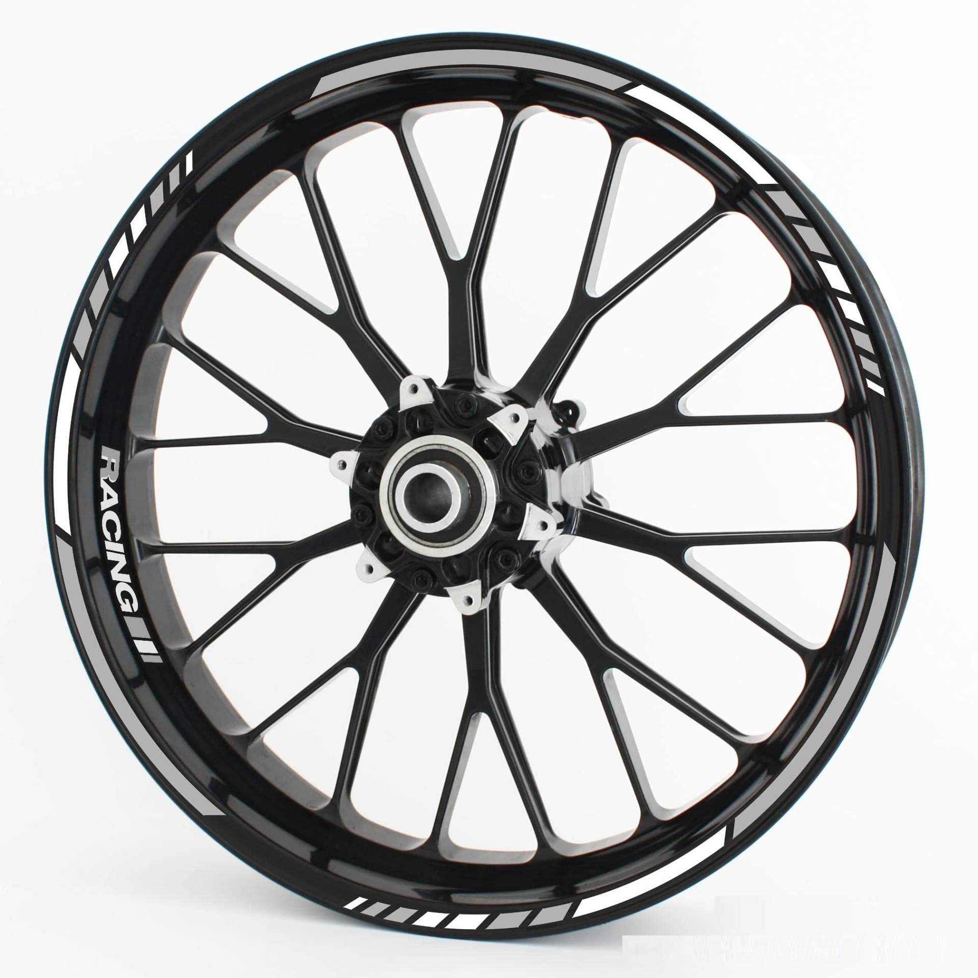 Felgenrandaufkleber RS - Komplettset für 15" 16" 17" 18" 19" - Farbe & Design wählbar - Grau, Design 1 Felgenrandaufkleber RS - Komplettset für 15" 16" 17" 18" 19" - Farbe & Design wählbar - Grau, Design 1 von Motoking