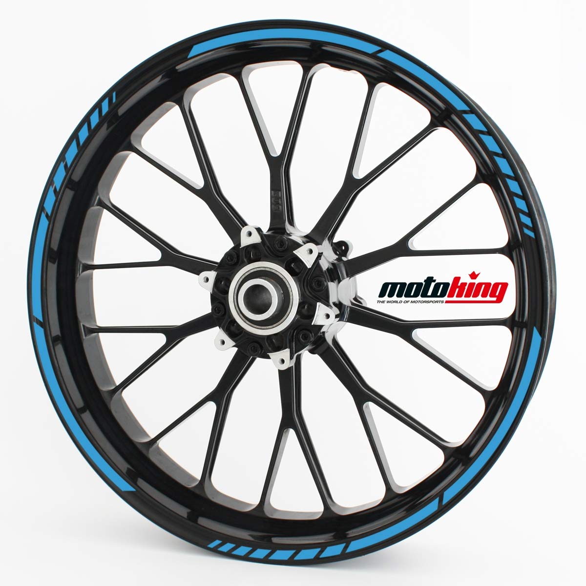 Felgenrandaufkleber im GP Design - Vorgekrümmt für 20" bis 24" - Felgenaufkleber - Für Motorrad, Auto & mehr - Farbe: Hellblau Matt Felgenrandaufkleber im GP Design - Vorgekrümmt für 20" bis 24" - Felgenaufkleber - Für Motorrad, Auto & mehr - Farbe: Hellblau Matt von Motoking