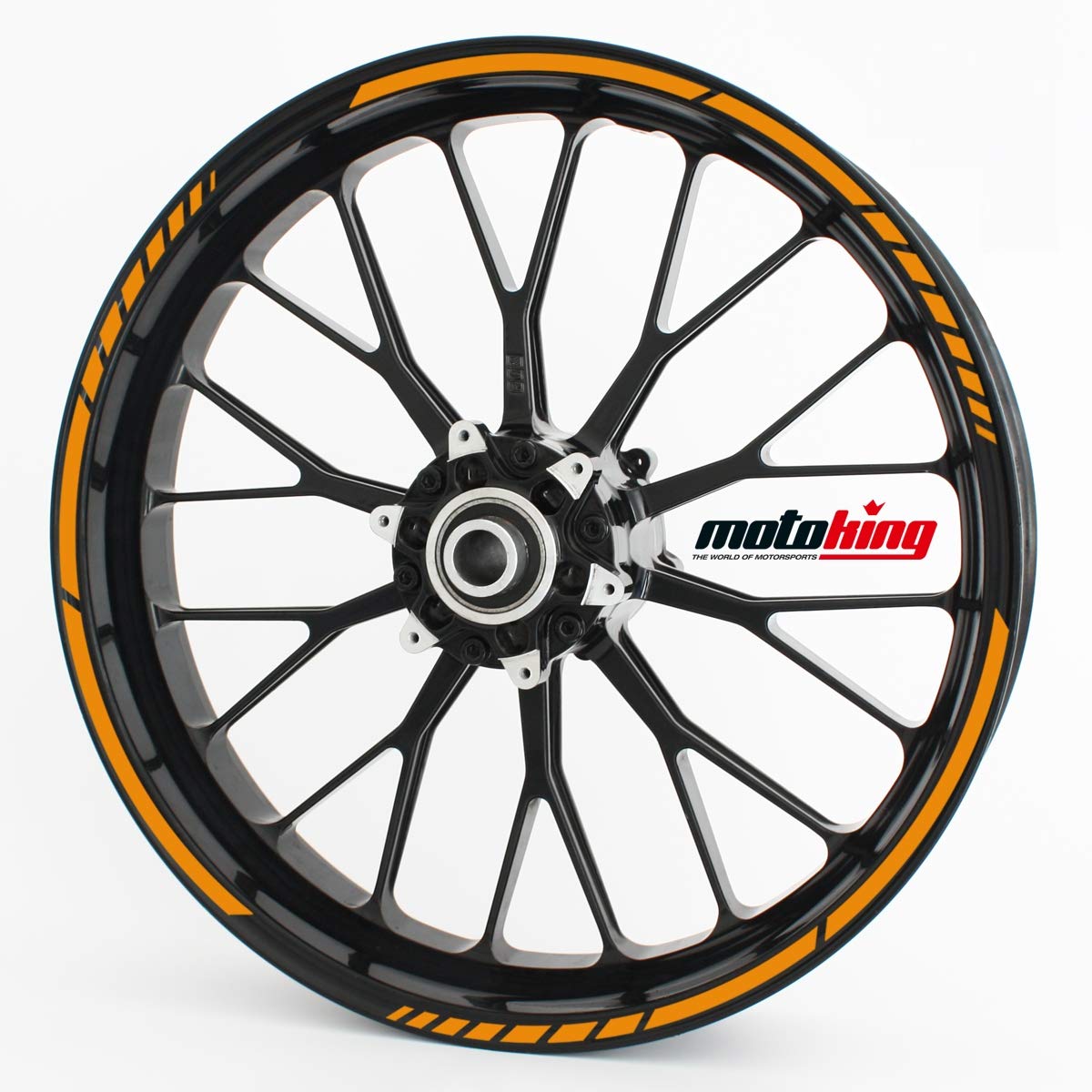 Felgenrandaufkleber im GP Design - Vorgekrümmt für 20" bis 24" - Felgenaufkleber - Für Motorrad, Auto & mehr - Farbe: Orange Matt Felgenrandaufkleber im GP Design - Vorgekrümmt für 20" bis 24" - Felgenaufkleber - Für Motorrad, Auto & mehr - Farbe: Orange Matt von Motoking