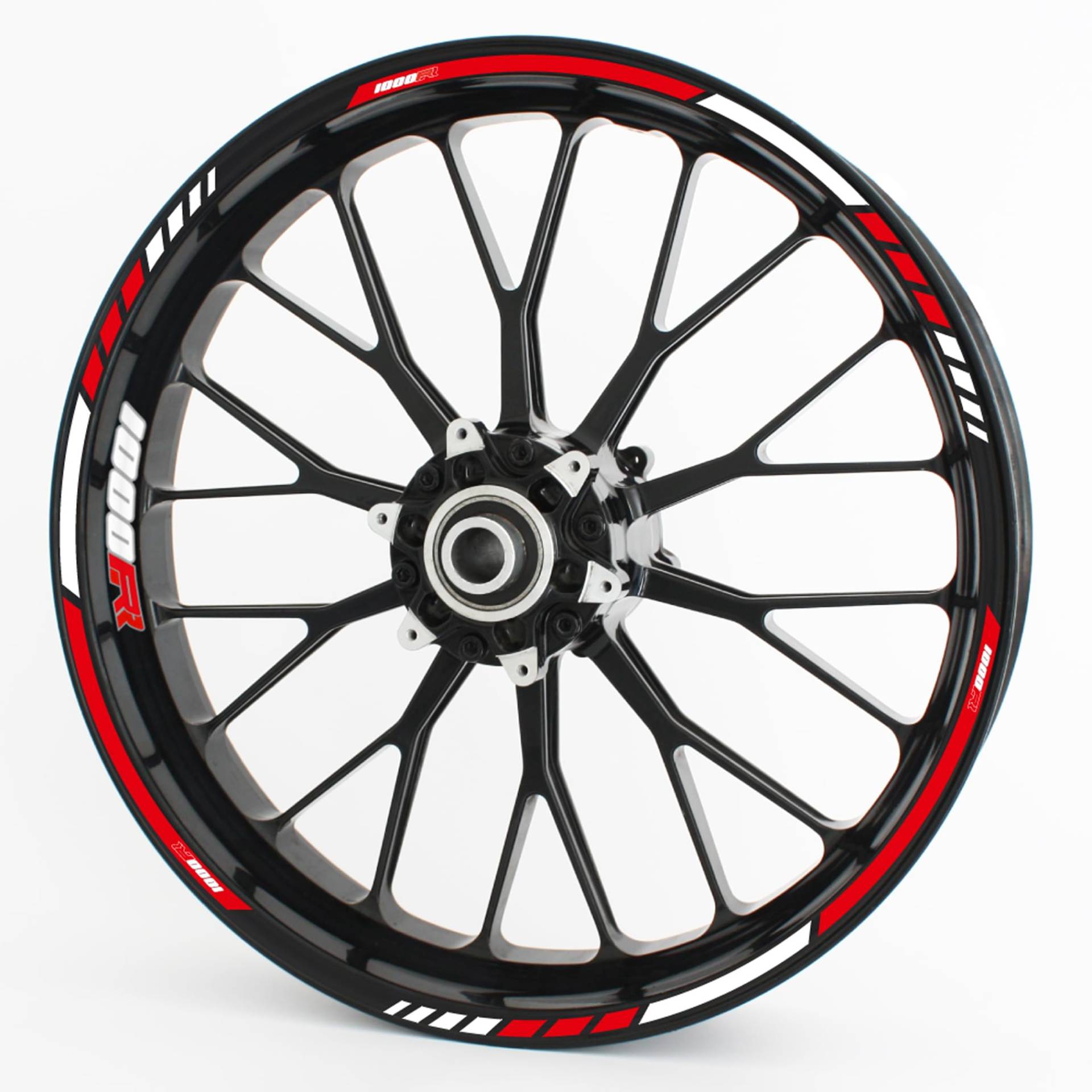 Felgenrandaufkleber im RS Design - Vorgekrümmt für 20" bis 24" - Felgenaufkleber - Für Motorrad, Auto & mehr - Farbe: 1000RR Rot Weiss Felgenrandaufkleber im RS Design - Vorgekrümmt für 20" bis 24" - Felgenaufkleber - Für Motorrad, Auto & mehr - Farbe: 1000RR Rot Weiss von Motoking