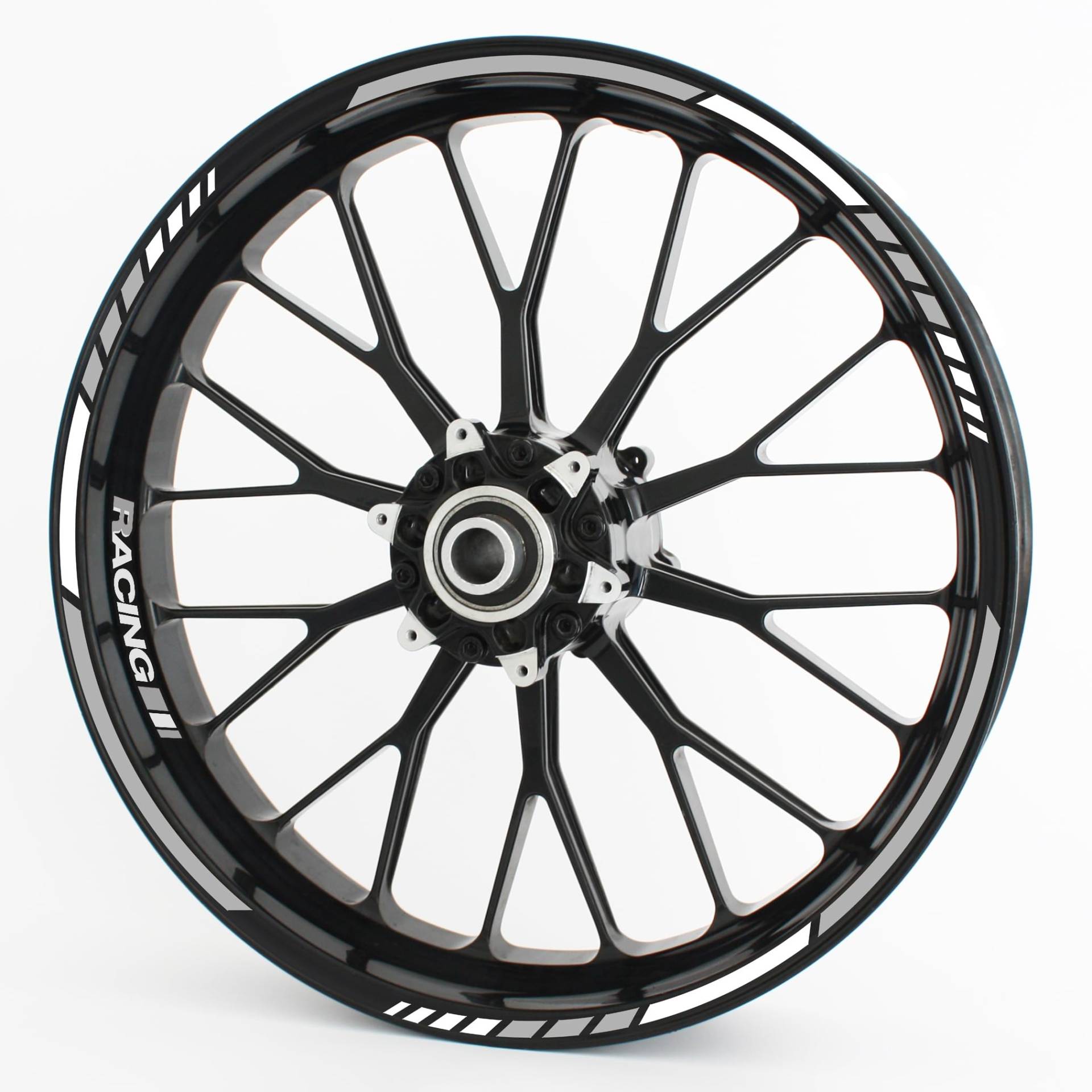 Felgenrandaufkleber im RS Design - Vorgekrümmt für 20" bis 24" - Felgenaufkleber - Für Motorrad, Auto & mehr - Farbe: Grau Design 2 Felgenrandaufkleber im RS Design - Vorgekrümmt für 20" bis 24" - Felgenaufkleber - Für Motorrad, Auto & mehr - Farbe: Grau Design 2 von Motoking