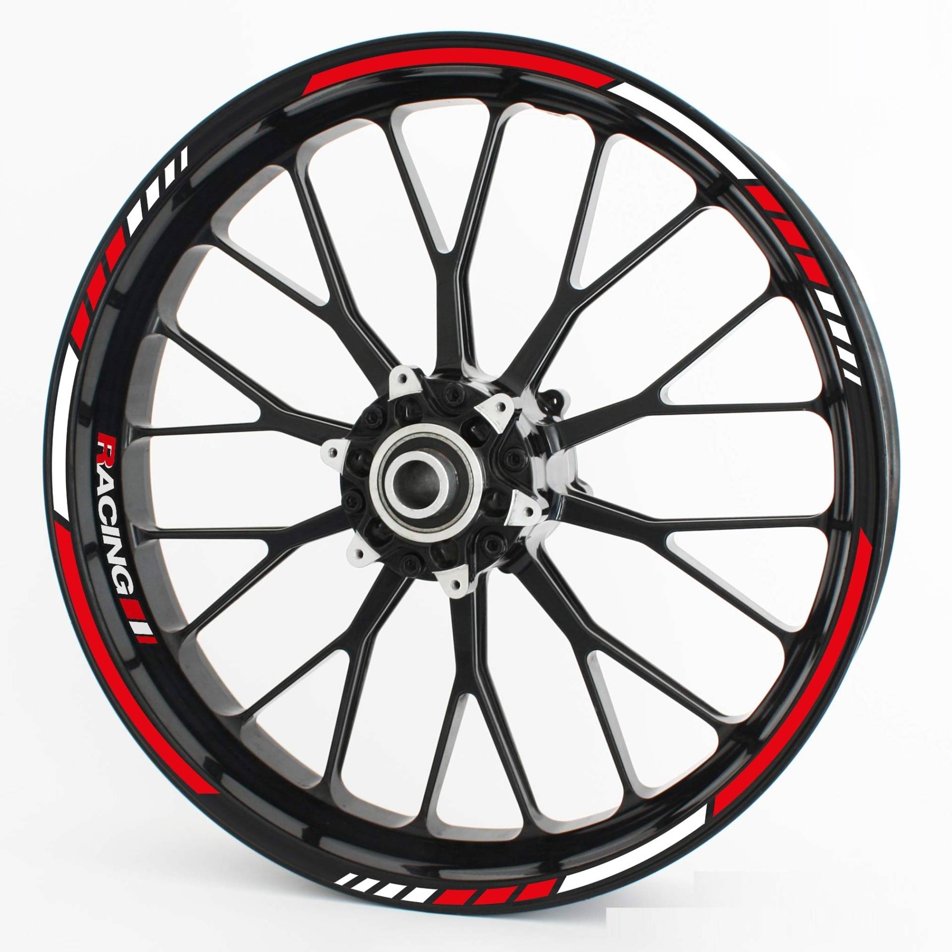 Felgenrandaufkleber im RS Design - Vorgekrümmt für 20" bis 24" - Felgenaufkleber - Für Motorrad, Auto & mehr - Farbe: Rot Design 2 Felgenrandaufkleber im RS Design - Vorgekrümmt für 20" bis 24" - Felgenaufkleber - Für Motorrad, Auto & mehr - Farbe: Rot Design 2 von Motoking
