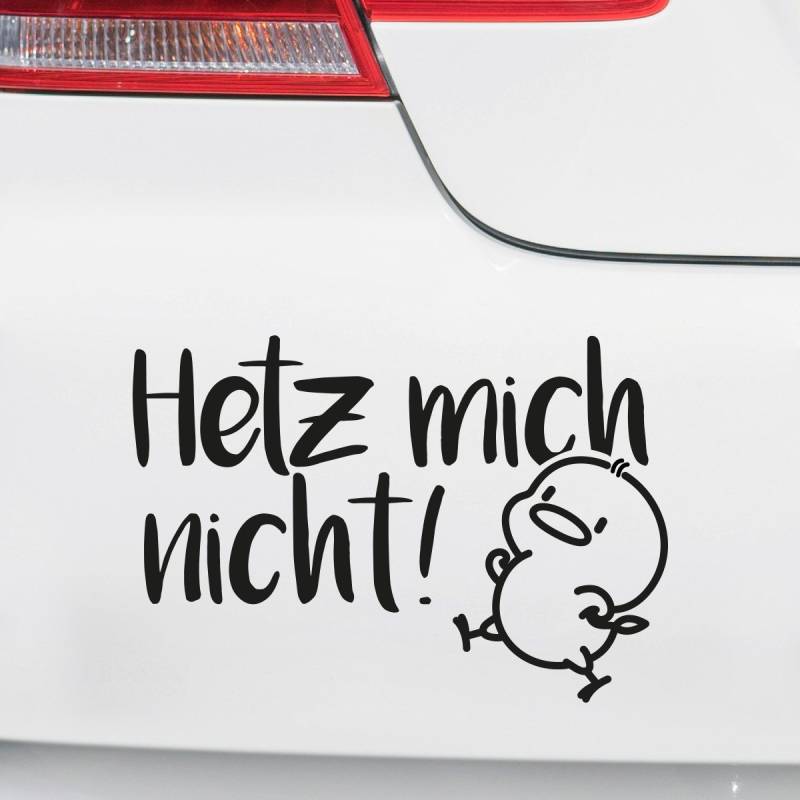 Motoking Autoaufkleber - Lustige Sprüche & Motive für Ihr Auto - Hetz Mich Nicht! - 25 x 17,1 cm - Gelb Glänzend von Motoking