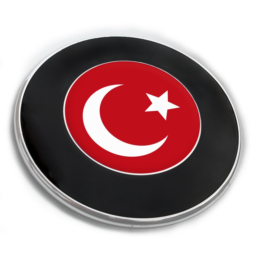 Motoking Emblemaufkleber mit Flagge - TÜRKEI - Flaggen Embleme, Flaggenaufkleber von Motoking