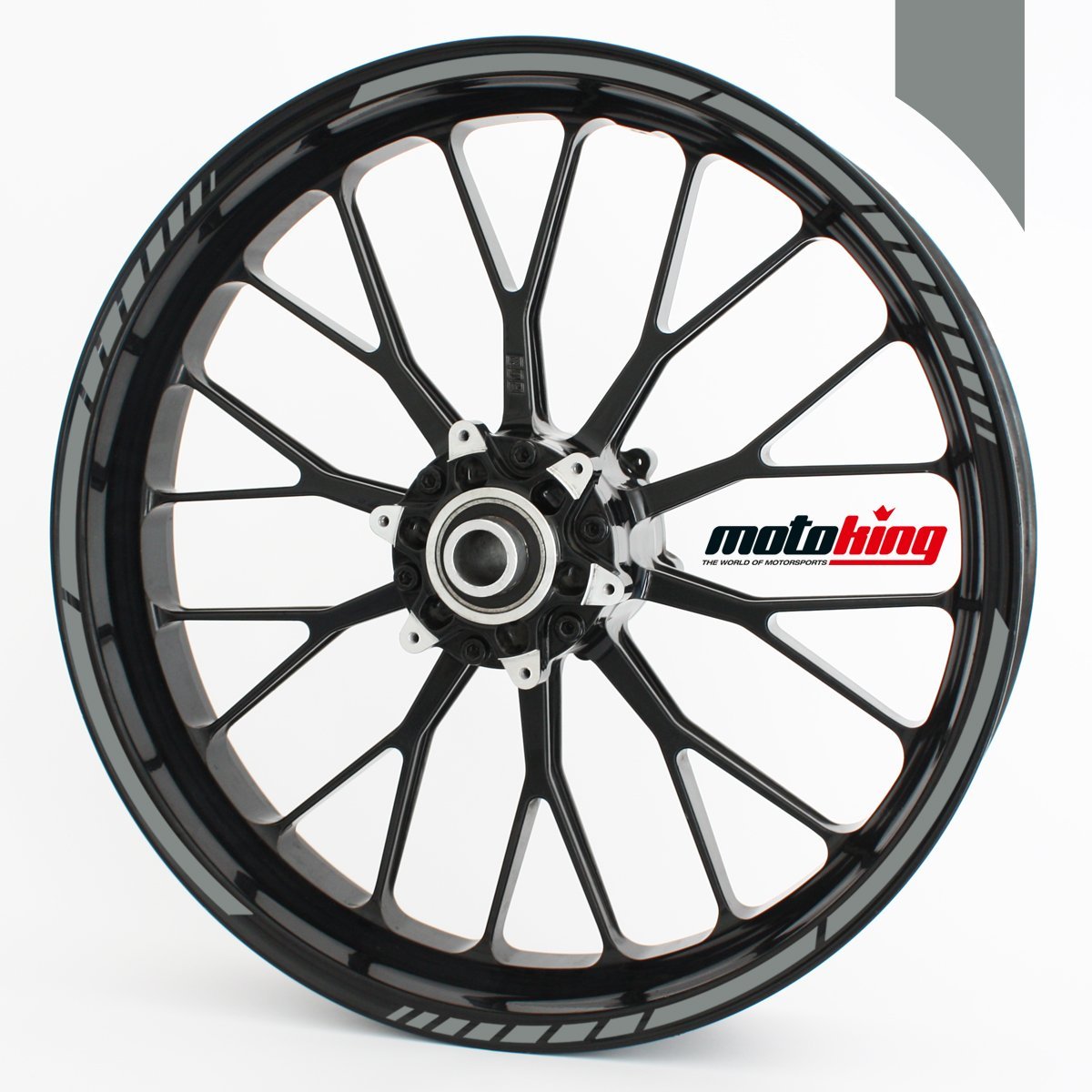 Motoking Felgenrandaufkleber im GP-Design in MATT/für 15" bis 19" / MAUSGRAU MATT Motoking Felgenrandaufkleber im GP-Design in MATT/für 15" bis 19" / MAUSGRAU MATT von Motoking