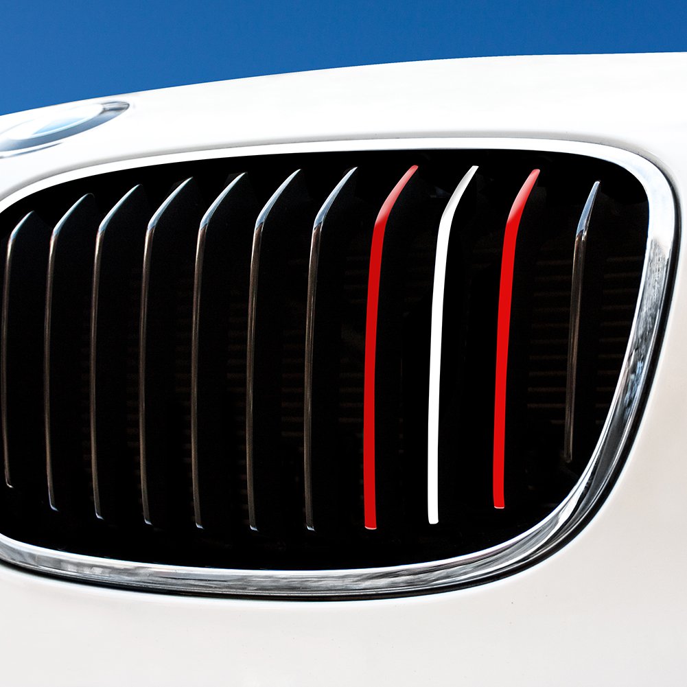 Motoking Nierenaufkleber TÜRKEI - Rot/Weiß/Rot - REFLEKTIEREND für alle BMW Modelle von Motoking