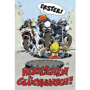 MOTOmania Glückwunsch-Karte "Erster" Motomania von Motomania