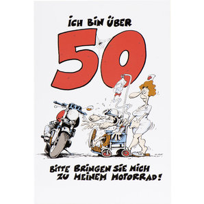 MOTOmania Glückwunsch-Karte "Ich bin über 50" Motomania von Motomania