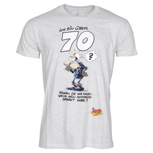 MOTOmania Ich bin über 70 T-Shirt Grau Motomania von Motomania