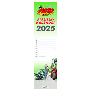 MOTOmania Streifenkalender 2025 Mit Kugelschreiber + Tinte beschreibbar Motomania von Motomania
