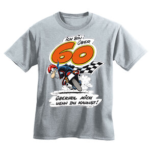 Motomania über 60 T-Shirt Grau von Motomania