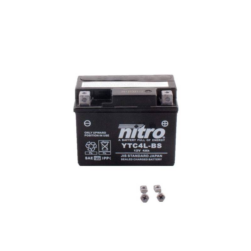 Batterie 12V 4AH YTX4L-BS Gel Nitro 50314 ET2 50 C16 - Vergaser 97-03 von MOTOMENT