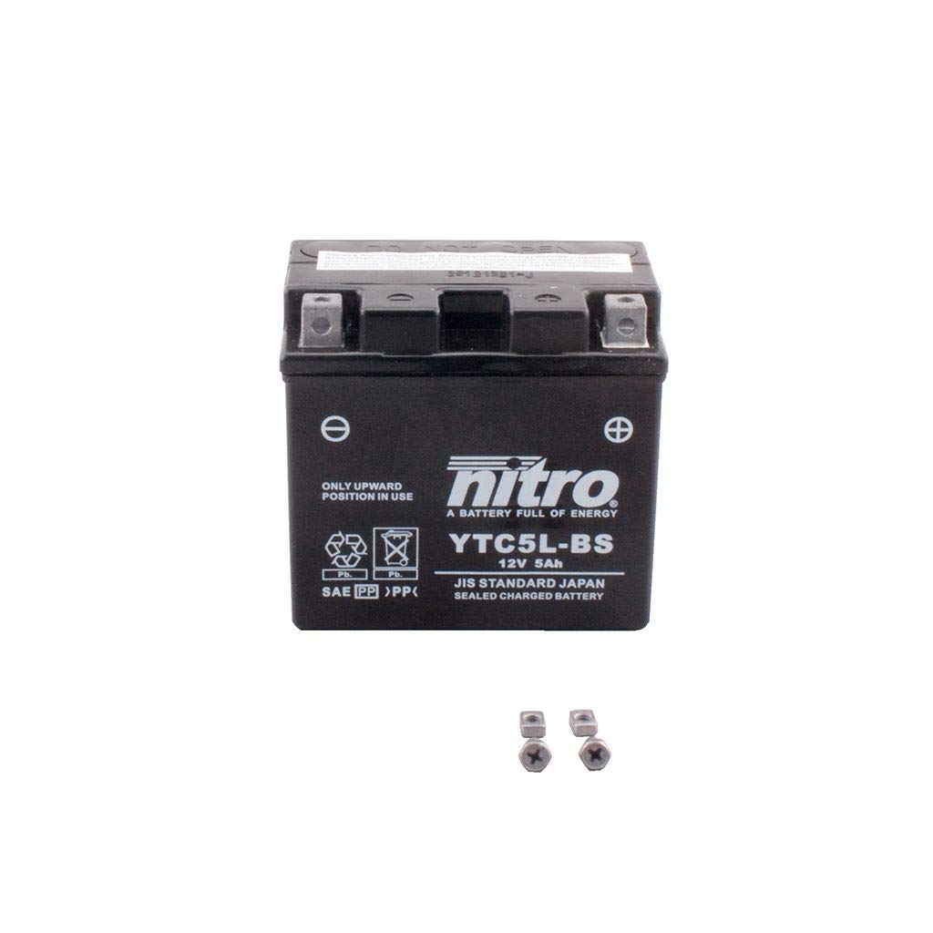 Batterie 12V 5AH YTX5L-BS (YTC5L-BS) Gel Nitro 50412 Lead 100 JF11 04-07 von MOTOMENT