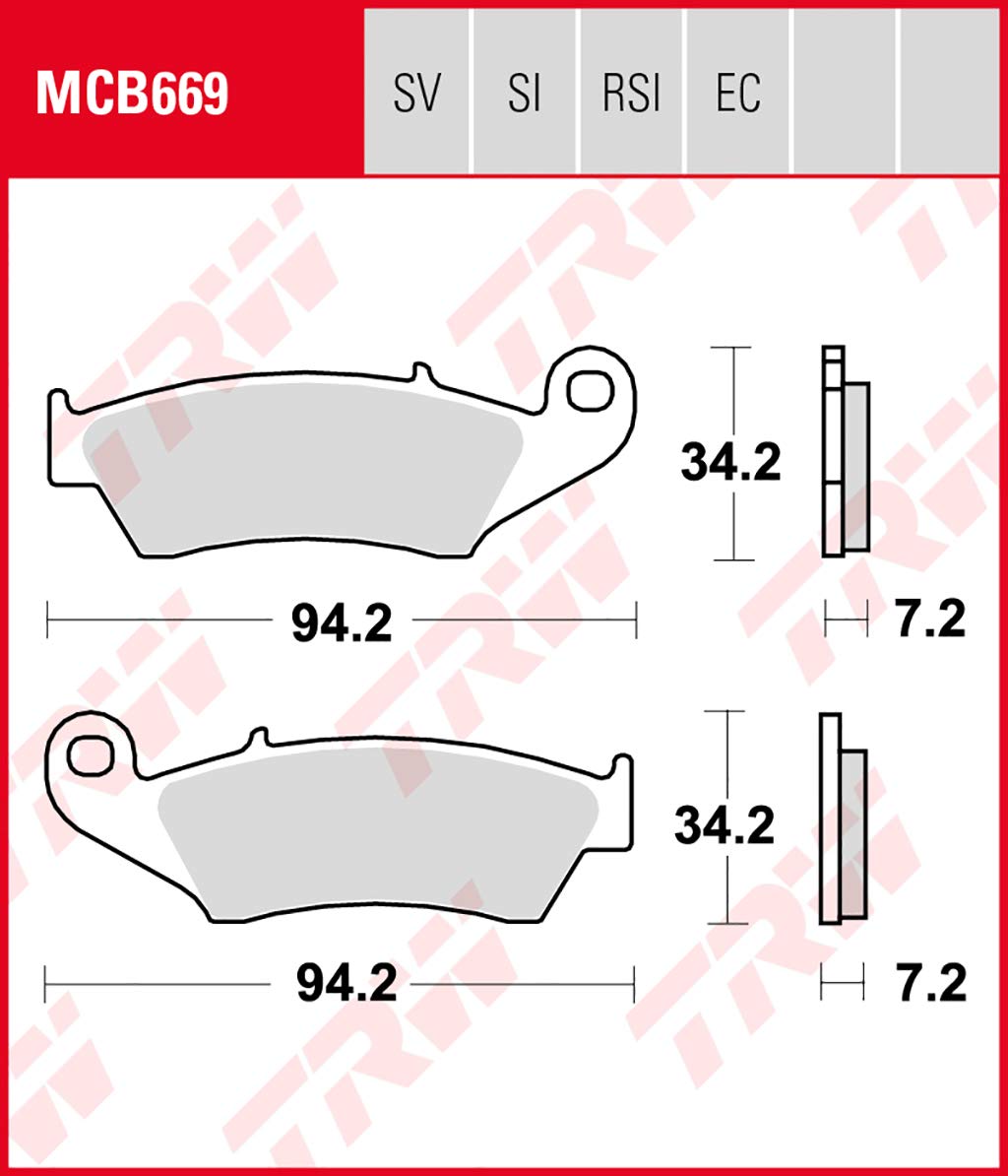 Bremsbelag TRW organisch für Roller, Scooter, Offroad XRV 750 Africa Twin RD07 93-03 vorne von MOTOMENT