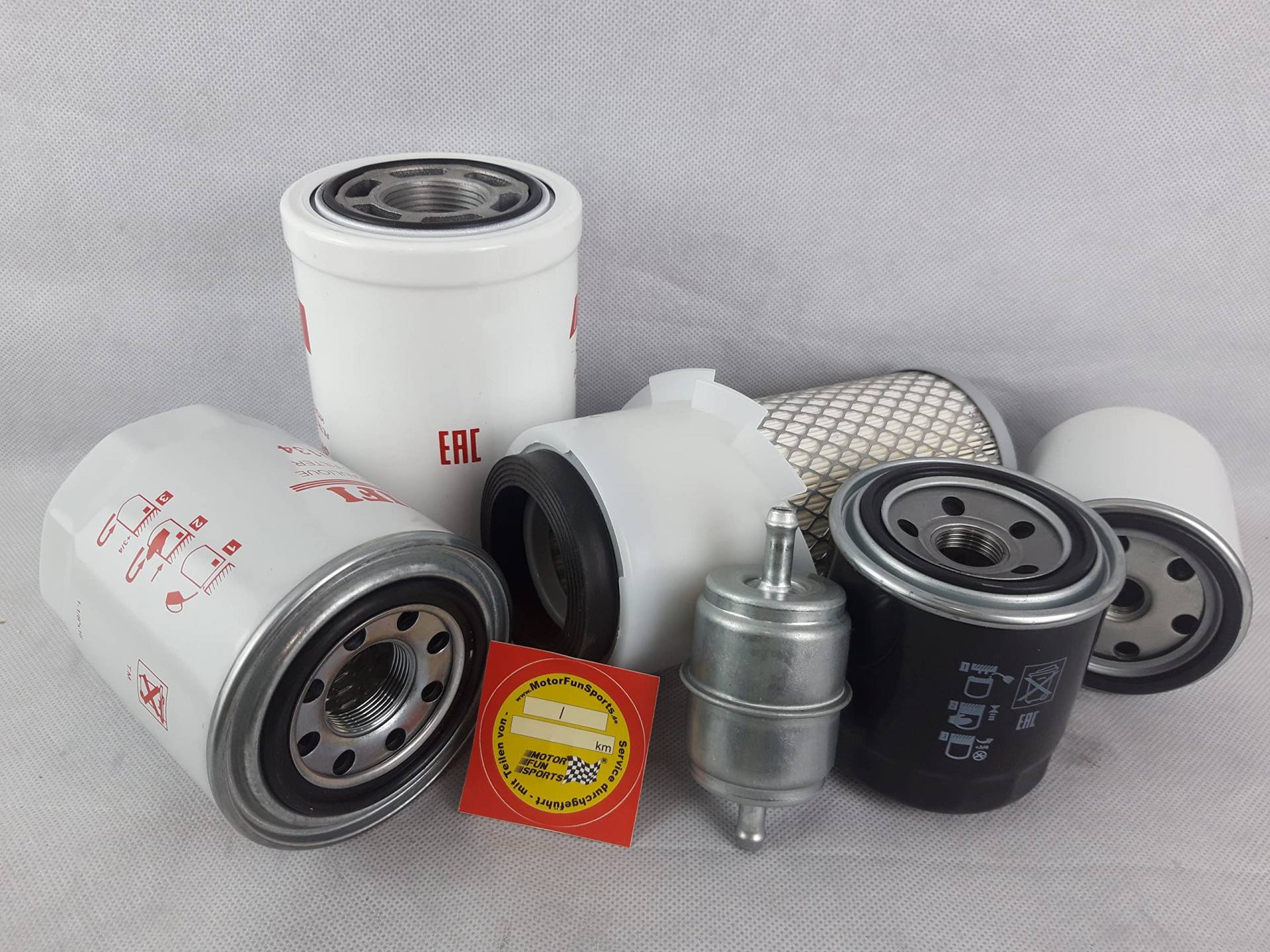 Filter - Set (groß) kompatibel mit Bobcat 220 mit Motor D750 ab SN 11501 Ölfilter, Luftfilter, Kraftstofffilter, Hydraulikfilter von Motor Fun Sports