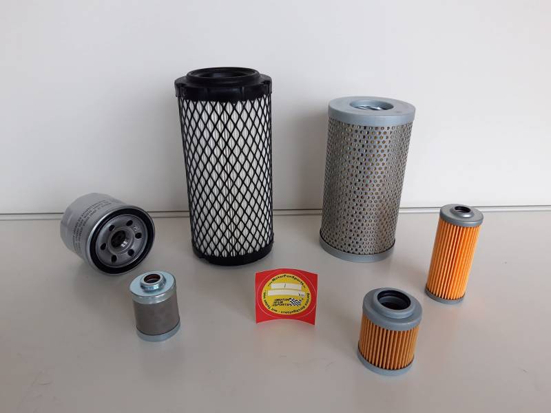 Filter - Set (groß) kompatibel mit Hitachi ZX 14-3 Zaxis Ölfilter, Luftfilter, Kraftstofffilter, Hydraulikfilter von Motor Fun Sports