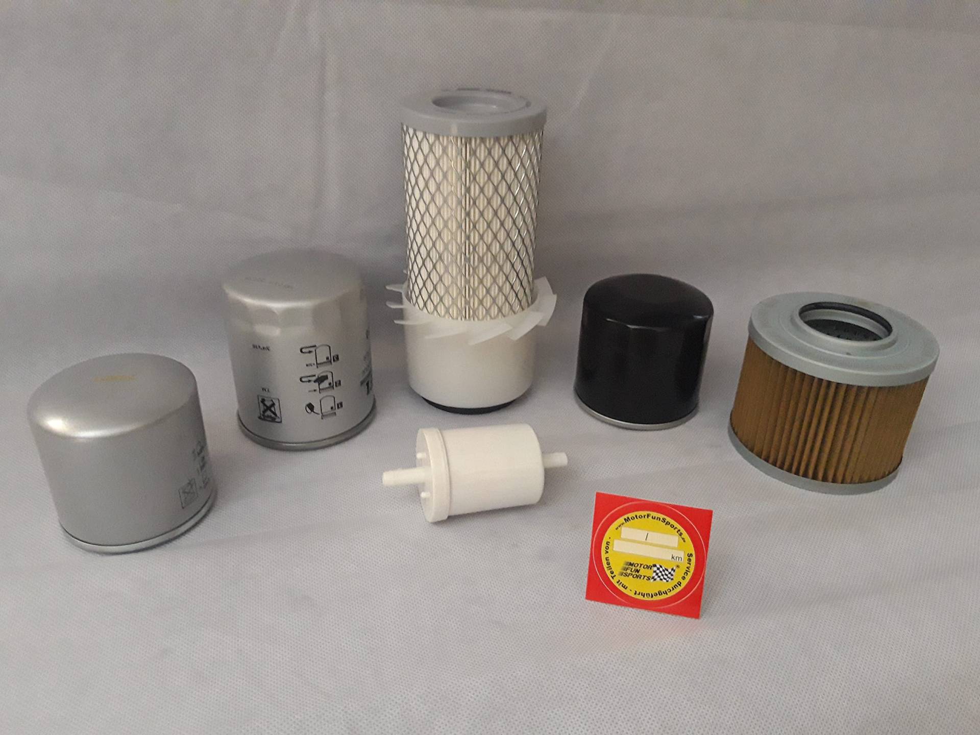 Filter - Set (groß) kompatibel mit Kubota KH 35 mit Motor Z600 Ölfilter, Luftfilter, Kraftstofffilter, Hydraulikfilter von Motor Fun Sports