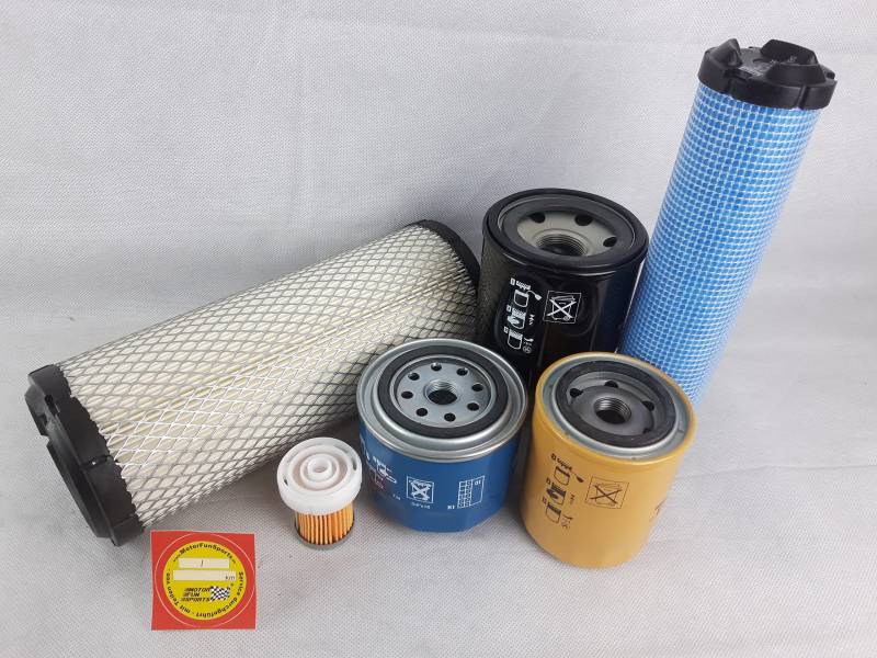 Filter - Set (groß) kompatibel mit Kubota L 1361 HST Ölfilter, Luftfilter, Kraftstofffilter, Hydraulikfilter von Motor Fun Sports