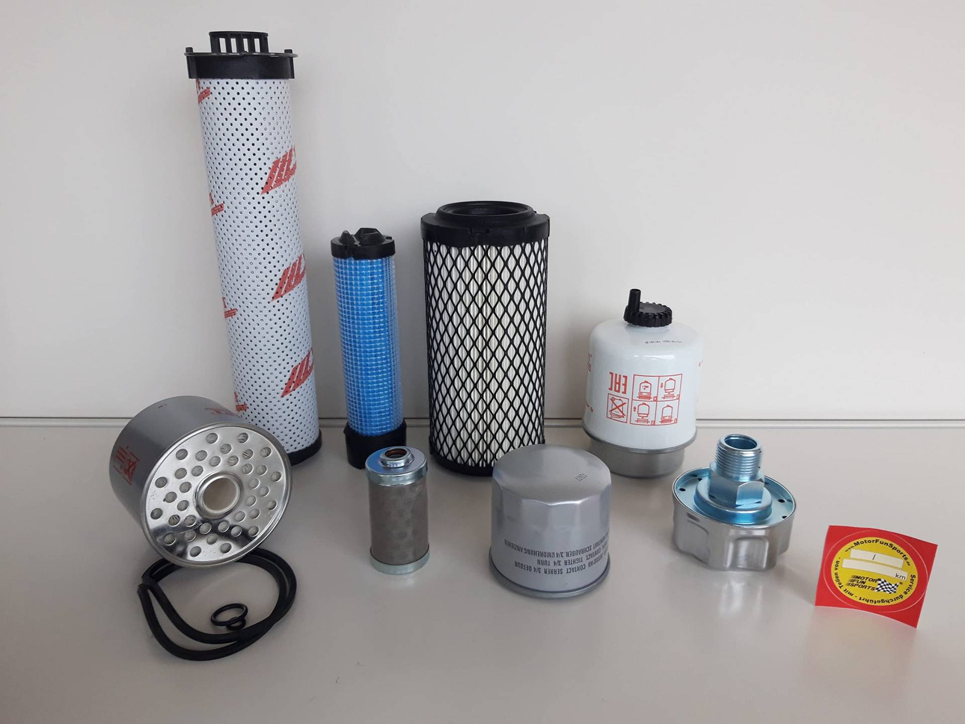 Filter - Set (groß) kompatibel mit Wacker Neuson ET 18 Ölfilter, Luftfilter, Kraftstofffilter, Hydraulikfilter von Motor Fun Sports