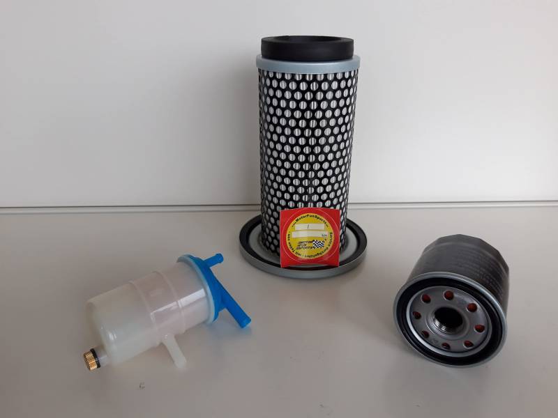Filter - Set (klein) kompatibel mit Iseki SG 173 HU Ölfilter, Luftfilter, Kraftstofffilter von Motor Fun Sports