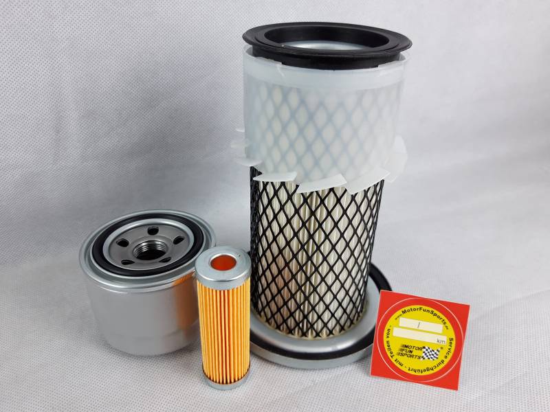 Filter - Set (klein) kompatibel mit Kubota G 3 HST Ölfilter, Luftfilter, Kraftstofffilter von Motor Fun Sports