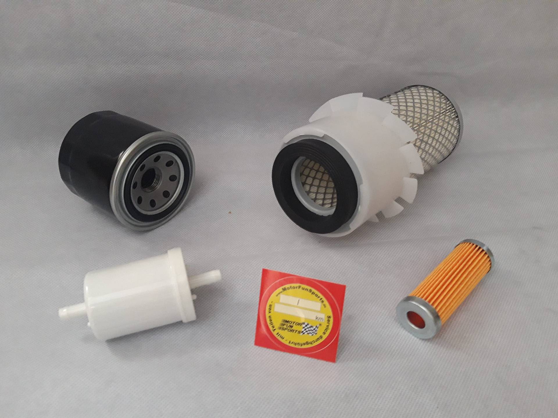 Filter - Set (klein) kompatibel mit Kubota KH 05 mit Motor Z600K Ölfilter, Luftfilter, Kraftstofffilter von Motor Fun Sports
