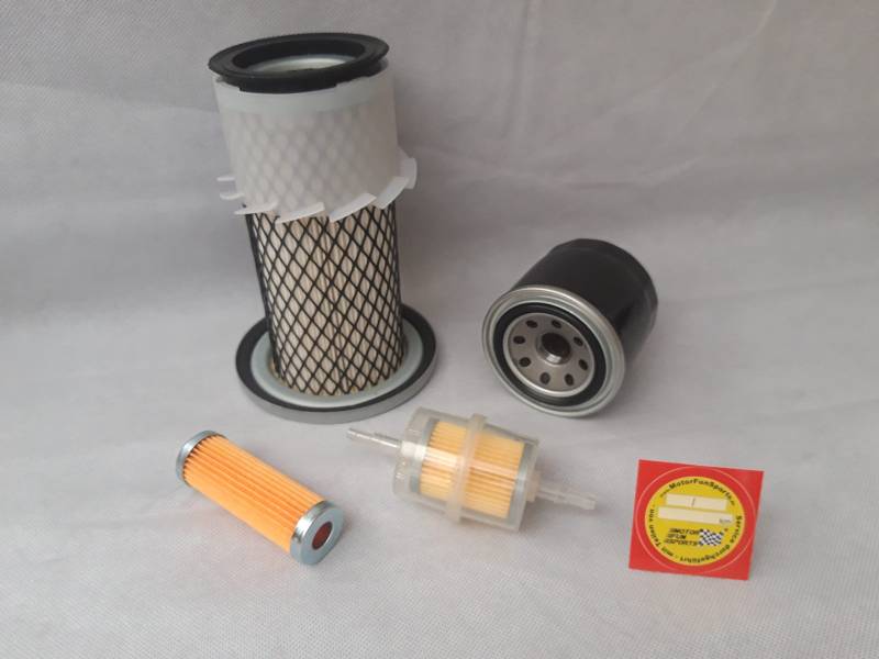 Filter - Set (klein) kompatibel mit Niftylift HR 15 NDE mit Motor Kubota D722 Ölfilter, Kraftstofffilter, Luftfilter von Motor Fun Sports