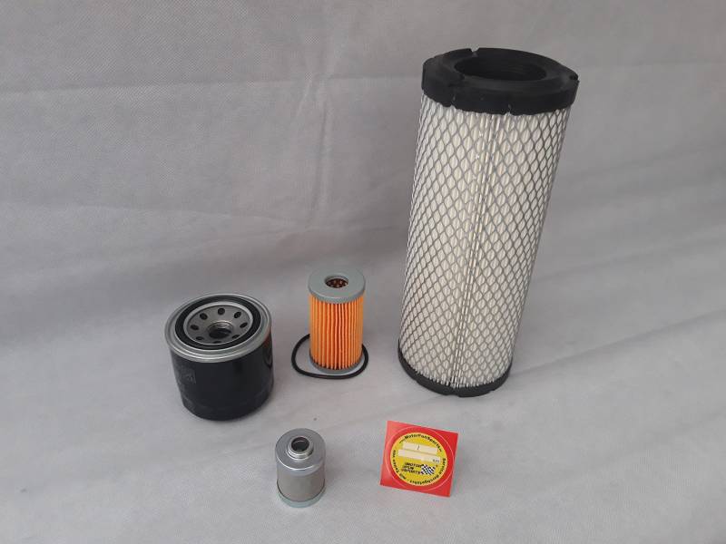 Filter - Set (klein) kompatibel mit Takeuchi TB 145 mit Motor 4TNE88ETB1 bis Seriennummer 14513260 Ölfilter, Luftfilter, Kraftstofffilter von Motor Fun Sports