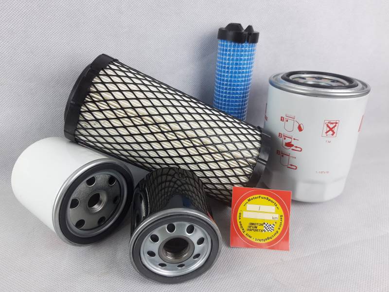 Filter - Set (mittel) kompatibel mit Bobcat 322 D/G ab SN 223511001 Ölfilter, Luftfilter, Kraftstofffilter, Hydraulikfilter von Motor Fun Sports