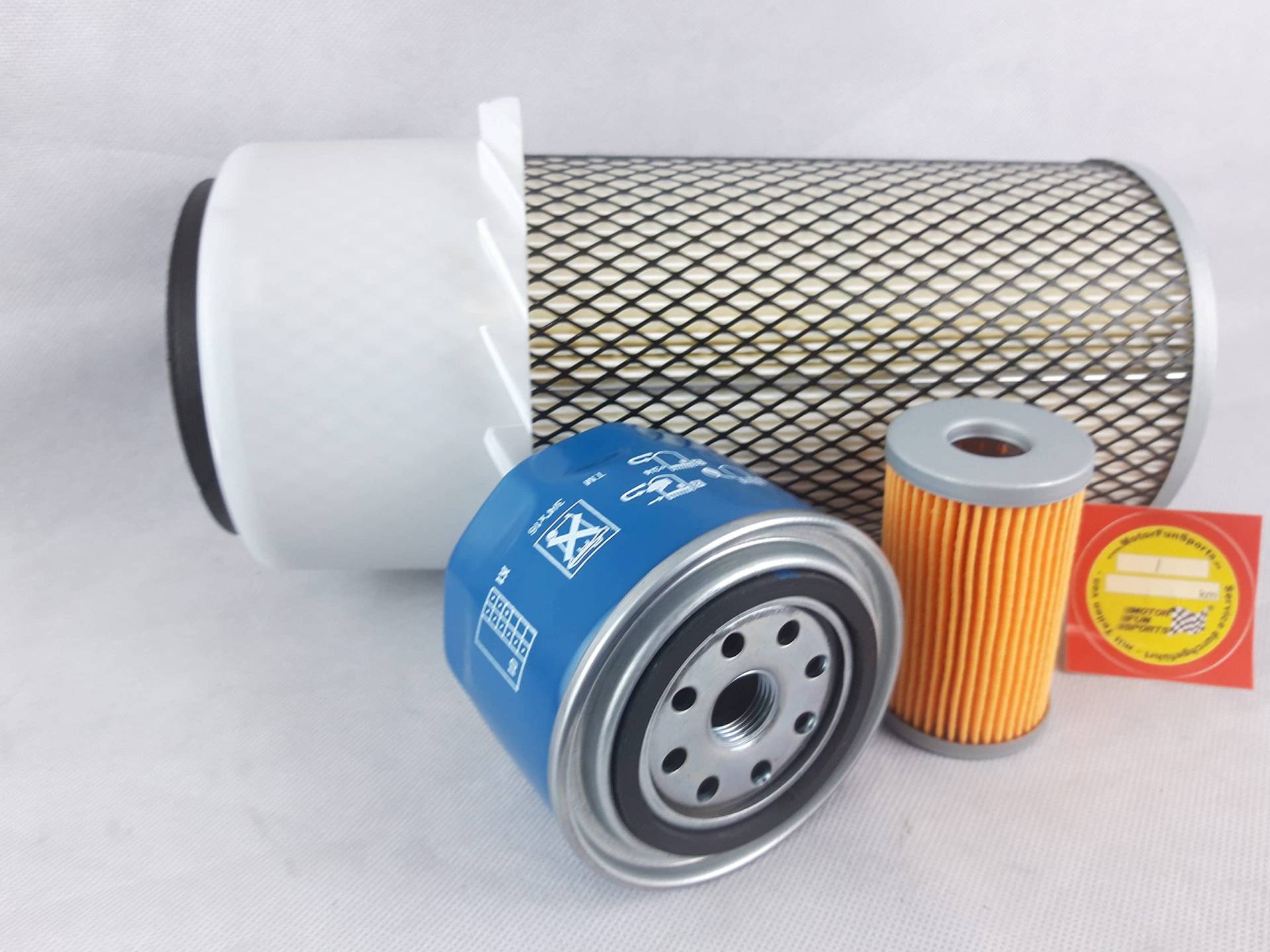 Filter - Set kompatibel mit Kubota L 345 ll DT Ölfilter, Luftfilter, Kraftstofffilter von Motor Fun Sports
