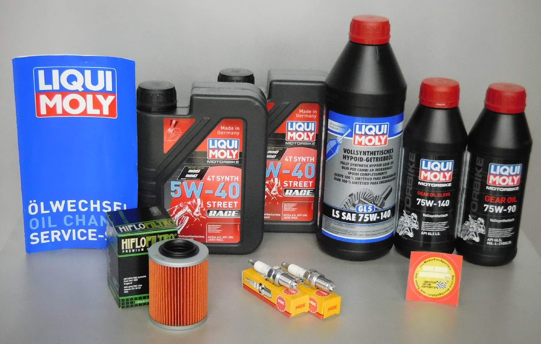 Motor Fun Sports Wartungs Set kompatibel für Can Am Traxter 800 - Service Inspektion Ölfilter Zündkerze Öl Motor Fun Sports Wartungs Set kompatibel für Can Am Traxter 800 - Service Inspektion Ölfilter Zündkerze Öl von Motor Fun Sports