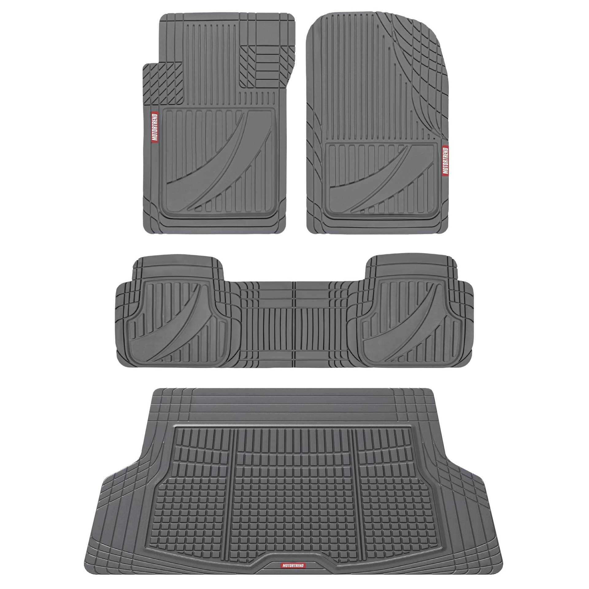 Motor Trend PRO793 Premium FlexTough Full Combo Advanced Performance Front & Rear Protection Cargo Mat Liner - w/Traction Grips & Complete Universal Design grau M793M985 Motor Trend PRO793 Premium FlexTough Full Combo Advanced Performance Front & Rear Protection Cargo Mat Liner - w/Traction Grips & Complete Universal Design grau M793M985 von Motor Trend