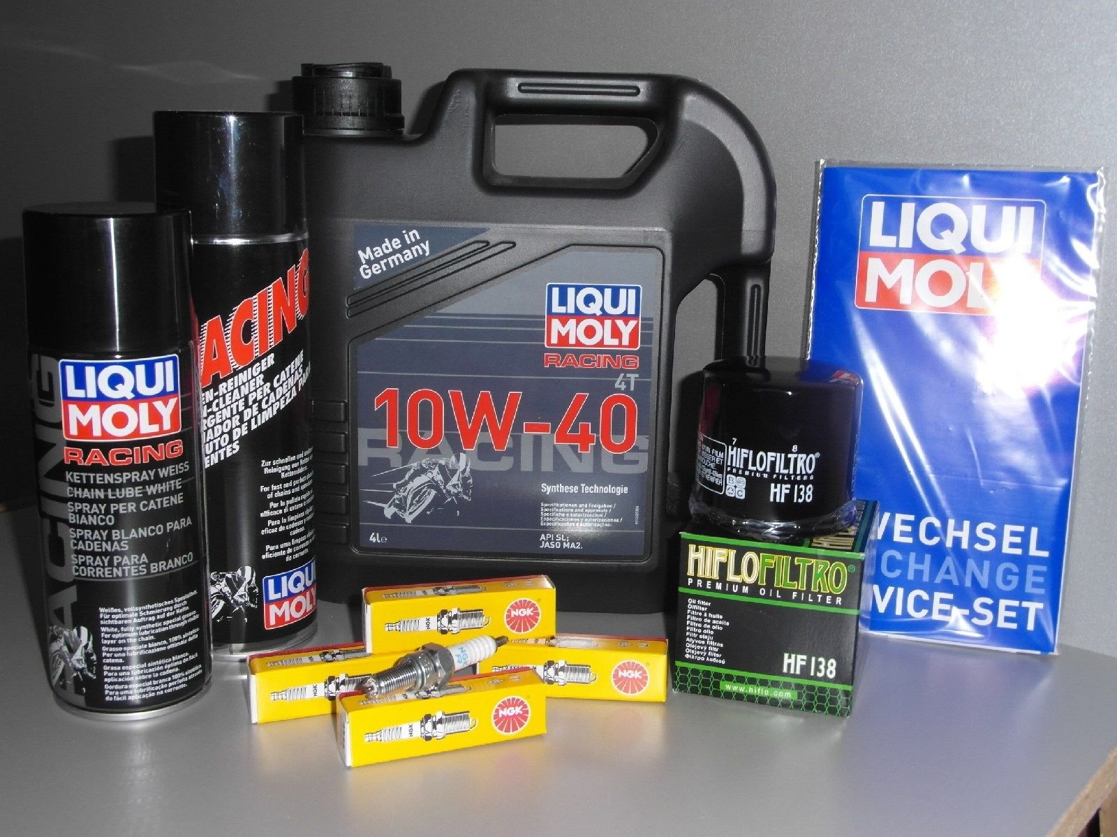 MotorFunSports Wartung und Service Set Suzuki GSX 750 F 98-06, Oelfilter Zündkerze Oel Fett MotorFunSports Wartung und Service Set Suzuki GSX 750 F 98-06, Oelfilter Zündkerze Oel Fett von MotorFunSports