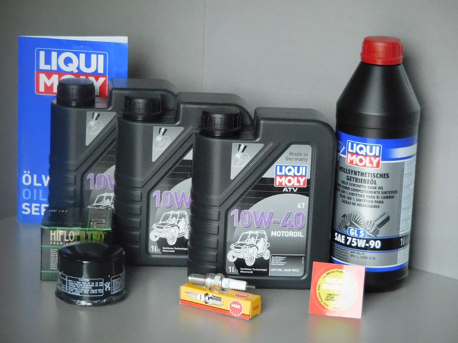 MotorFunSports Wartungs - Set ATV/Quad Buggy Kymco UXV 450i Inspektion - Oelfilter, Kerze Öl MotorFunSports Wartungs - Set ATV/Quad Buggy Kymco UXV 450i Inspektion - Oelfilter, Kerze Öl von MotorFunSports