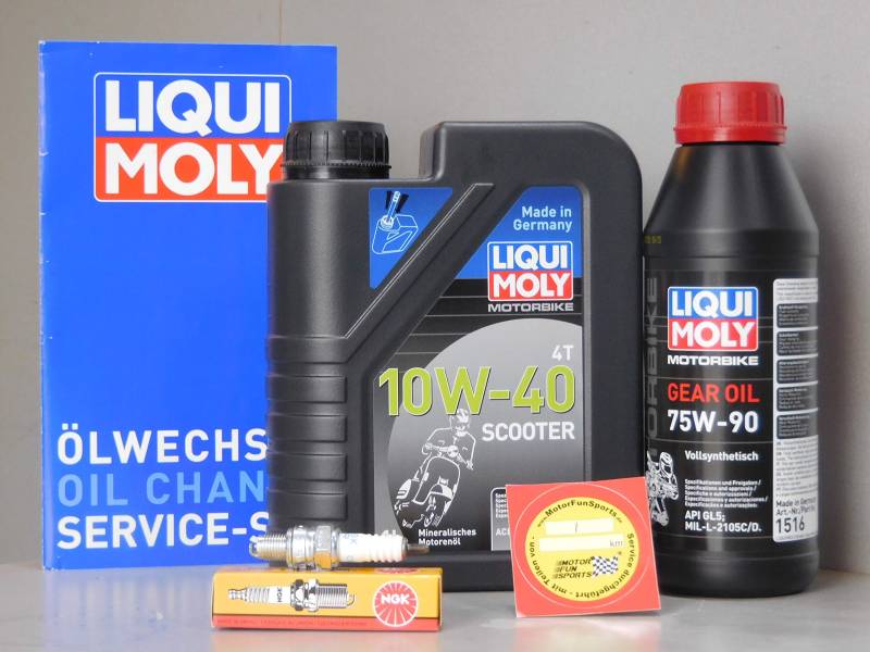 MotorFunSports Wartungs - Set - Alpha Mobil Venus 50 - Inspektion Öl Zündkerze von MotorFunSports
