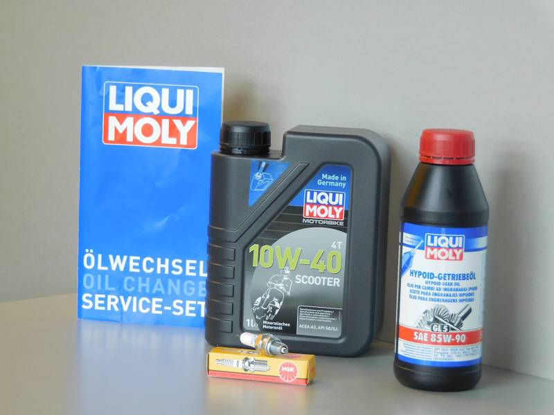 MotorFunSports Wartungs Set SYM Mio 50 Inspektion Öl Zündkerze Ölwechsel Service von MotorFunSports